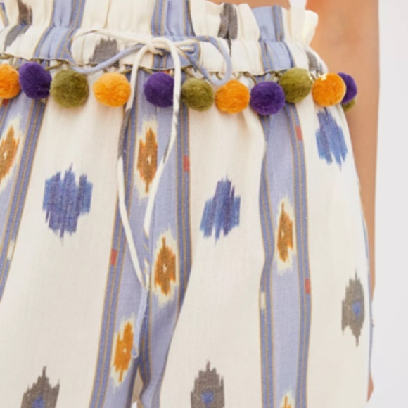 Anthropologie Ollari Pom Pom Wide-Leg Pants Size XSP - Picture 3 of 6